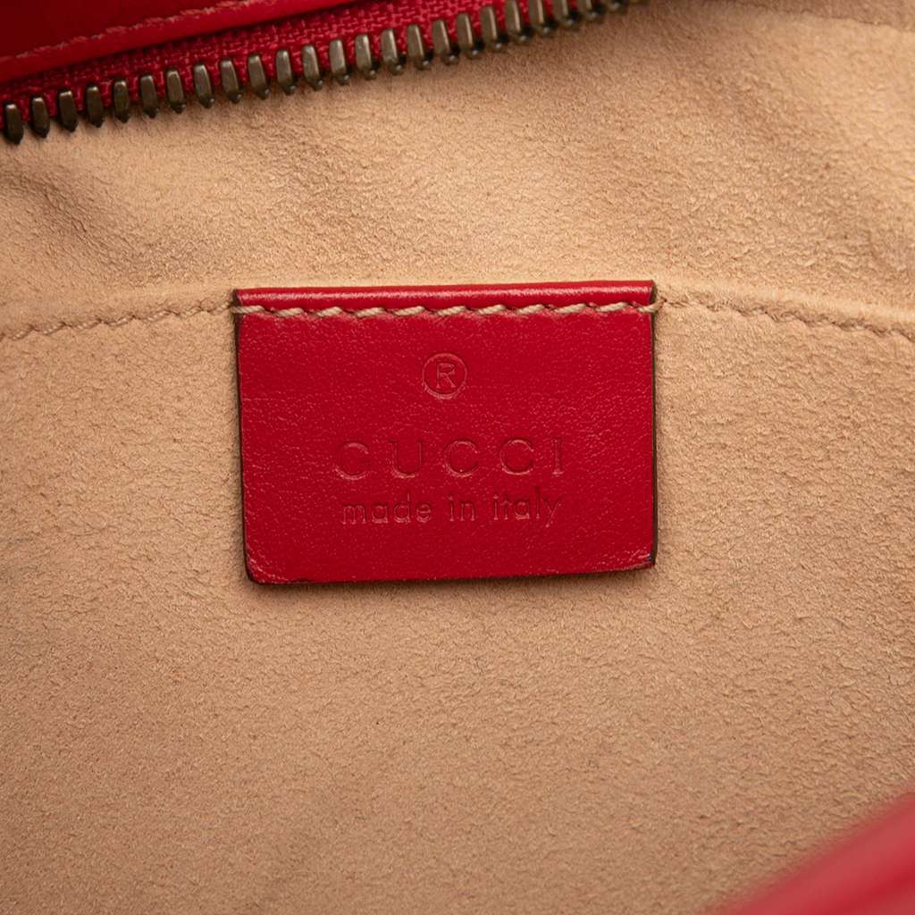 Gucci Small GG Marmont Matelasse Leather Crossbody Red Leather Good - Box View