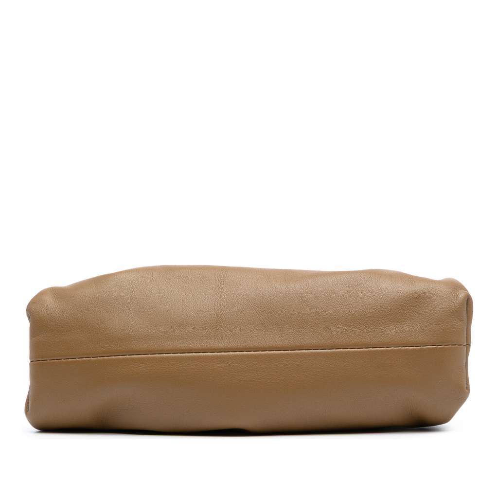 Bottega Veneta Lambskin The Mini Pouch Crossbody Brown Leather Good - Inside View
