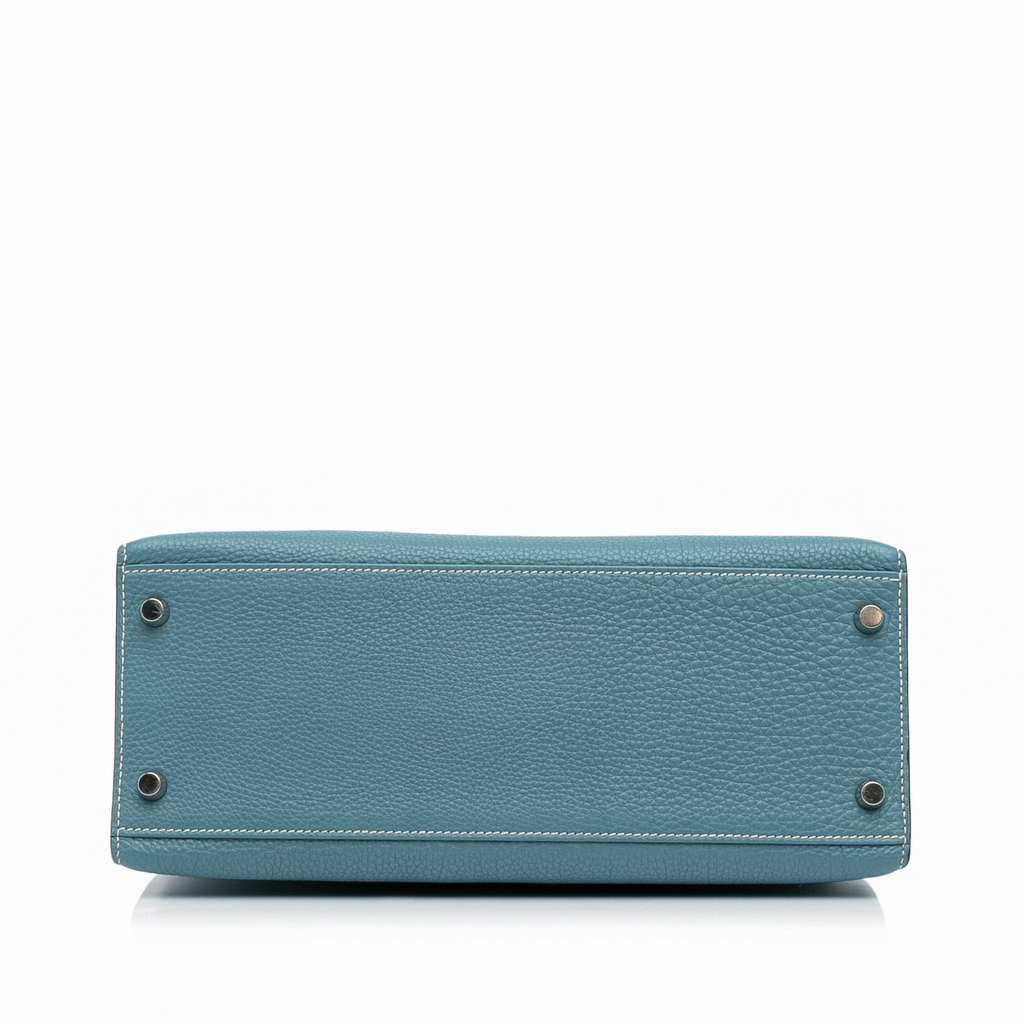 Hermès Togo Kelly Sellier Mou 28 Blue Leather Good condition - Model View