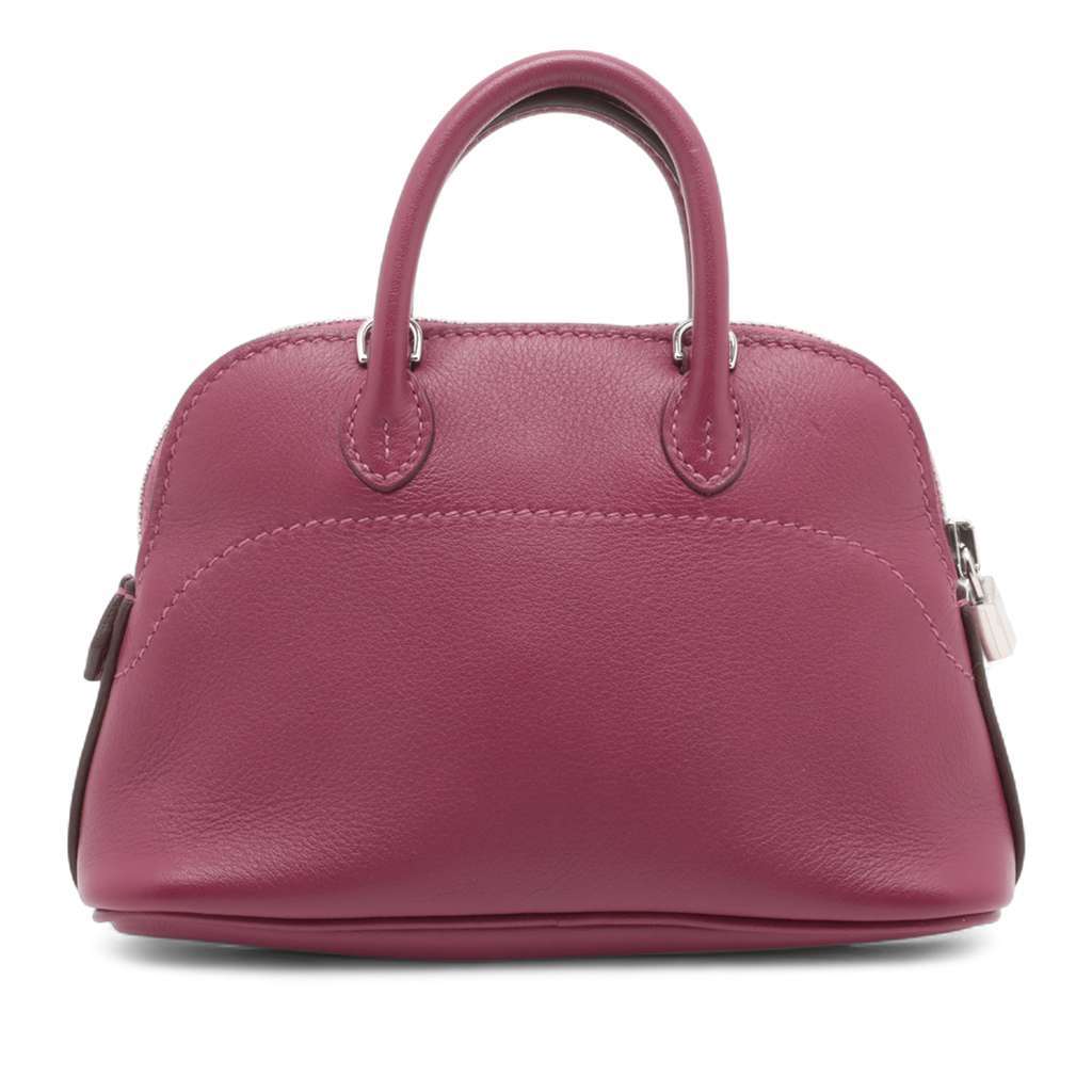 Hermès Micro Mini Evercolor Bolide 1923 Purple Leather Very good condition - Back View