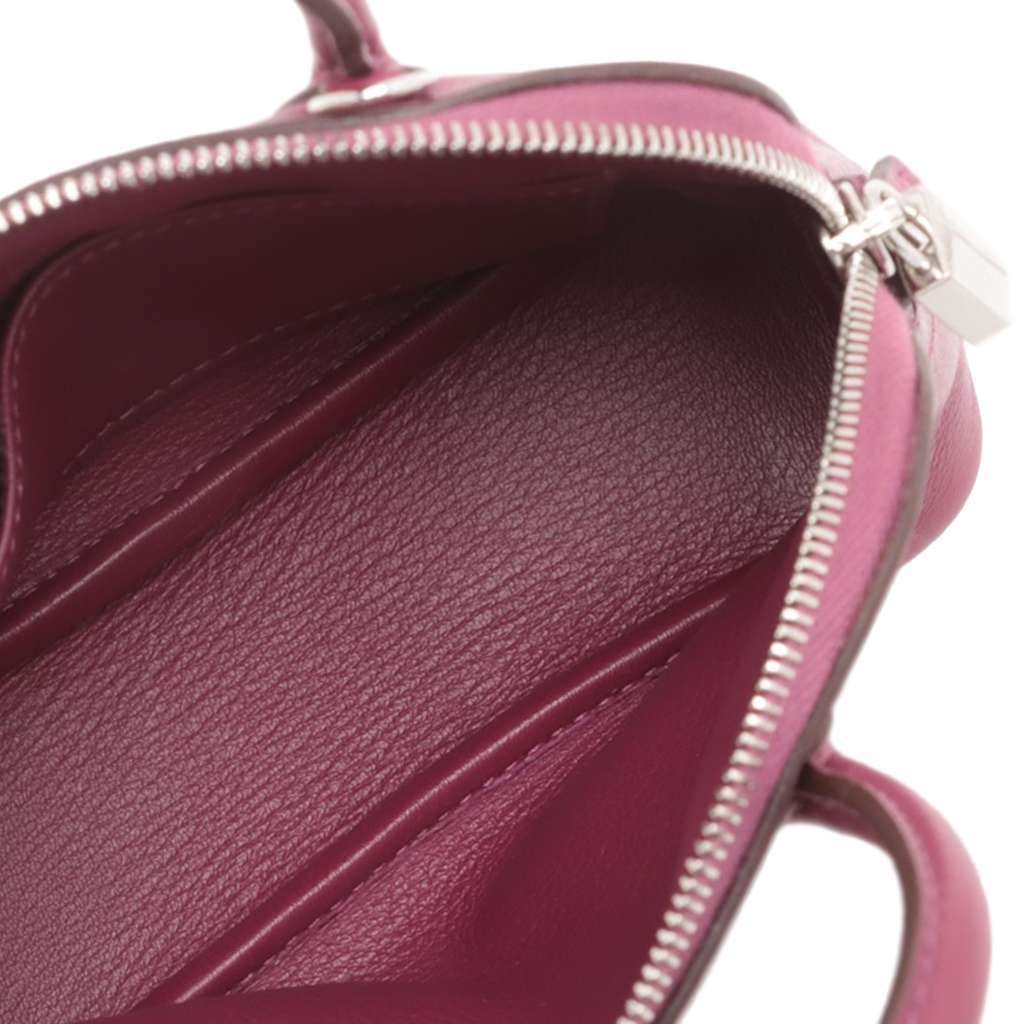 Hermès Micro Mini Evercolor Bolide 1923 Purple Leather Very good condition - Inside View