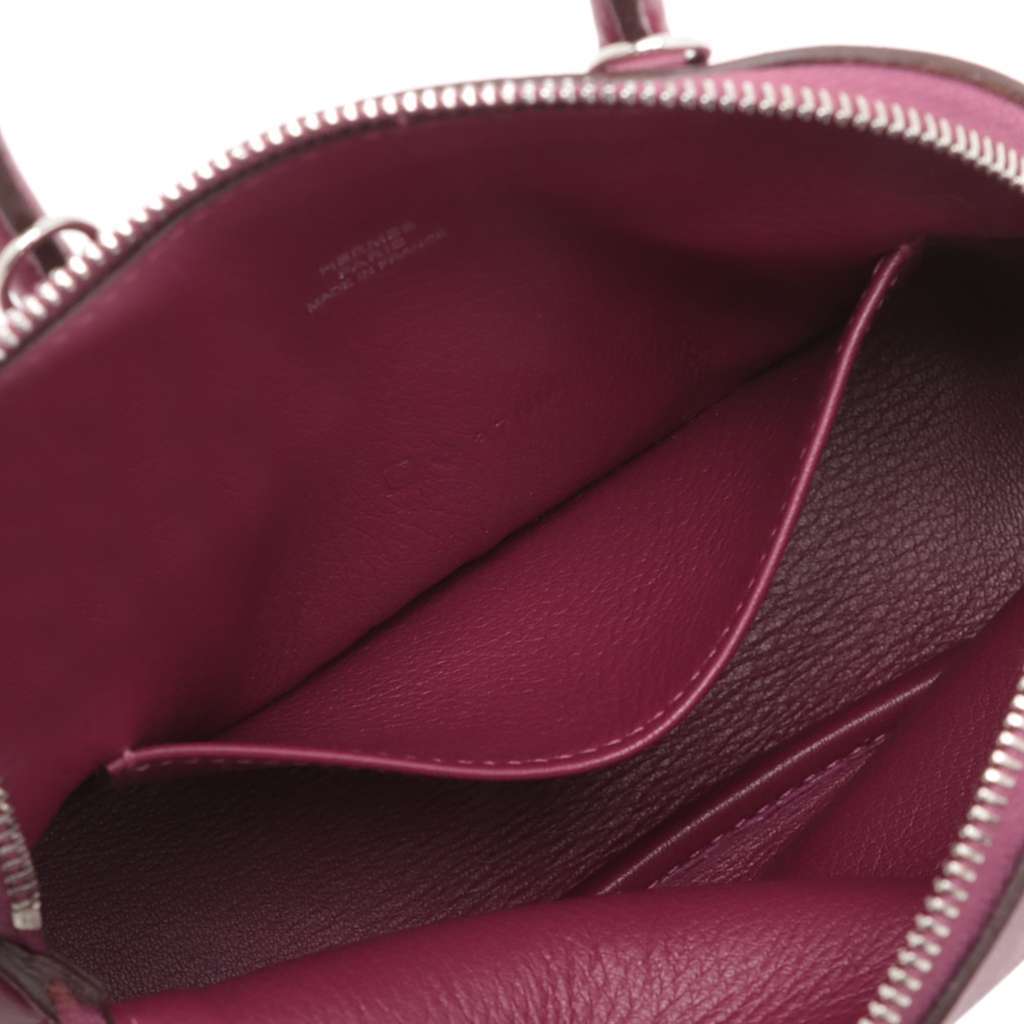 Hermès Micro Mini Evercolor Bolide 1923 Purple Leather Very good condition - Model View