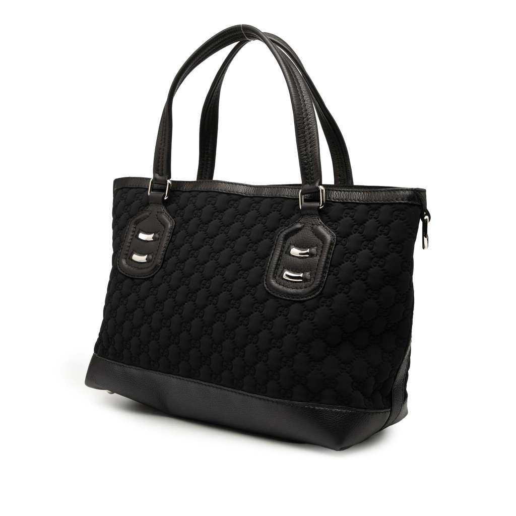 Gucci GG Neoprene Techno Tag Tote Black Polyester Very good - Back View