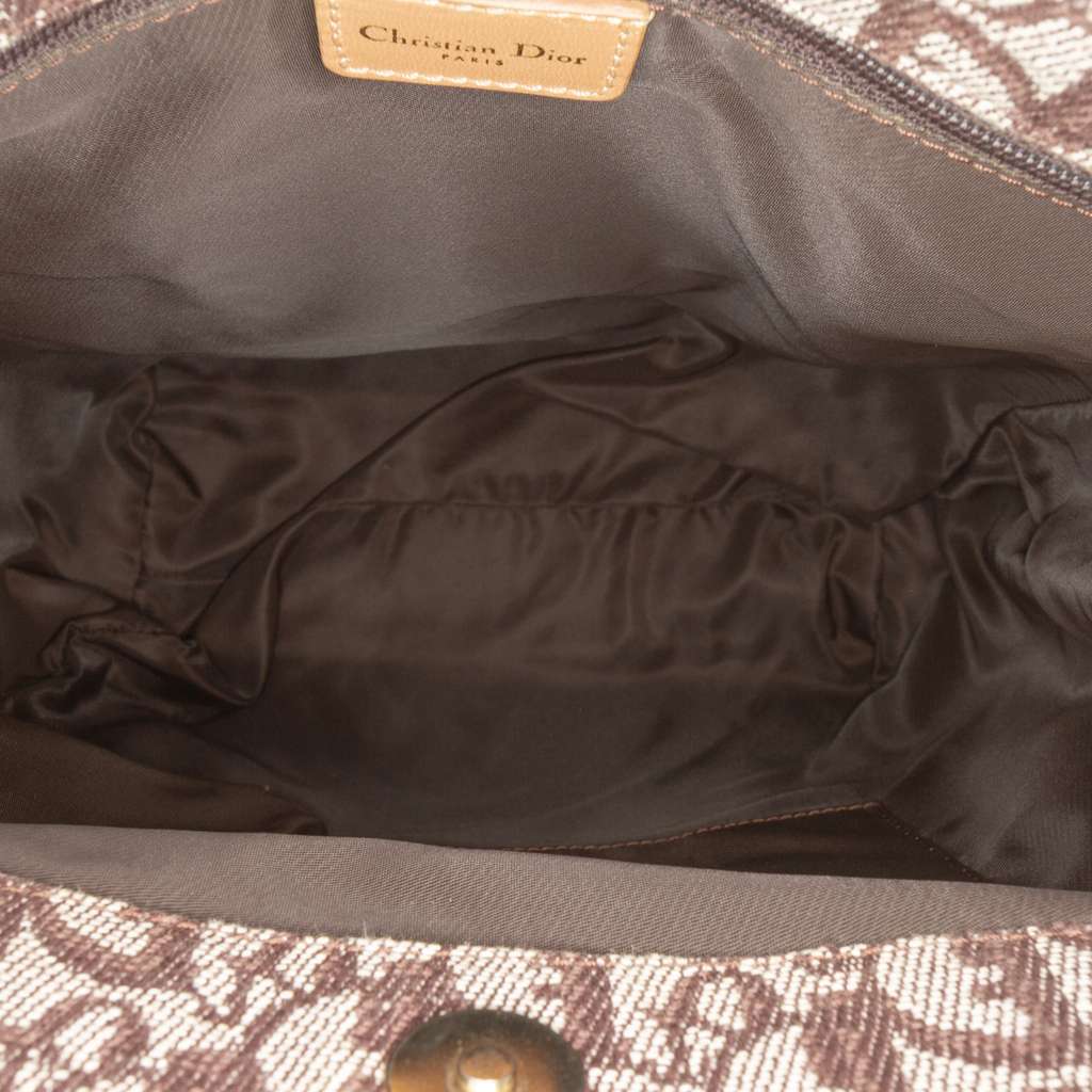 Dior Diorissimo Trotter Canvas Tote Brown Canvas Good - Model View