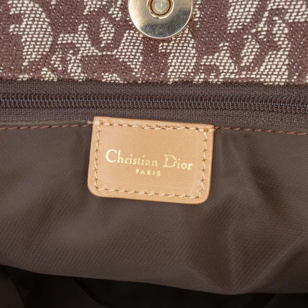 Dior Diorissimo Trotter Canvas Tote Brown Canvas Good - Box View