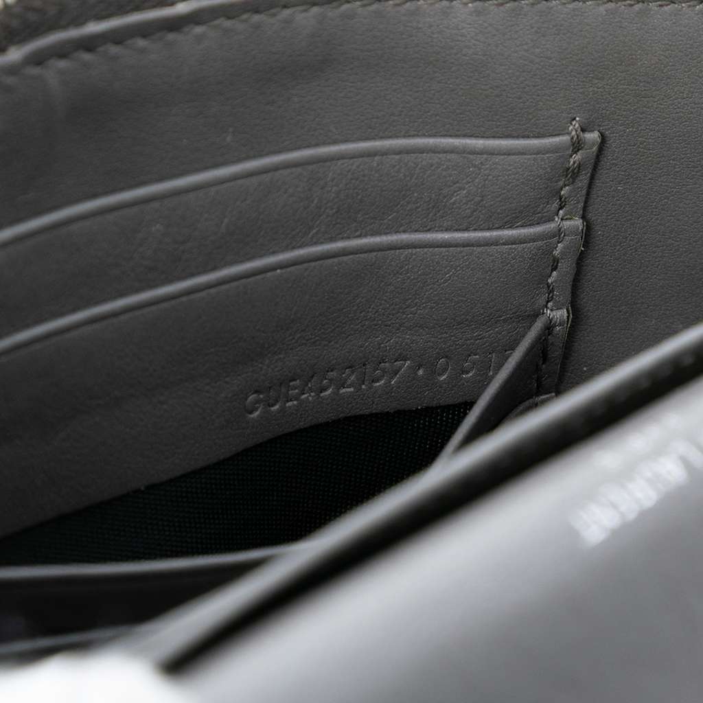 Saint Laurent Small Leather Monogram Sunset Crossbody Grey Leather Good - Box View