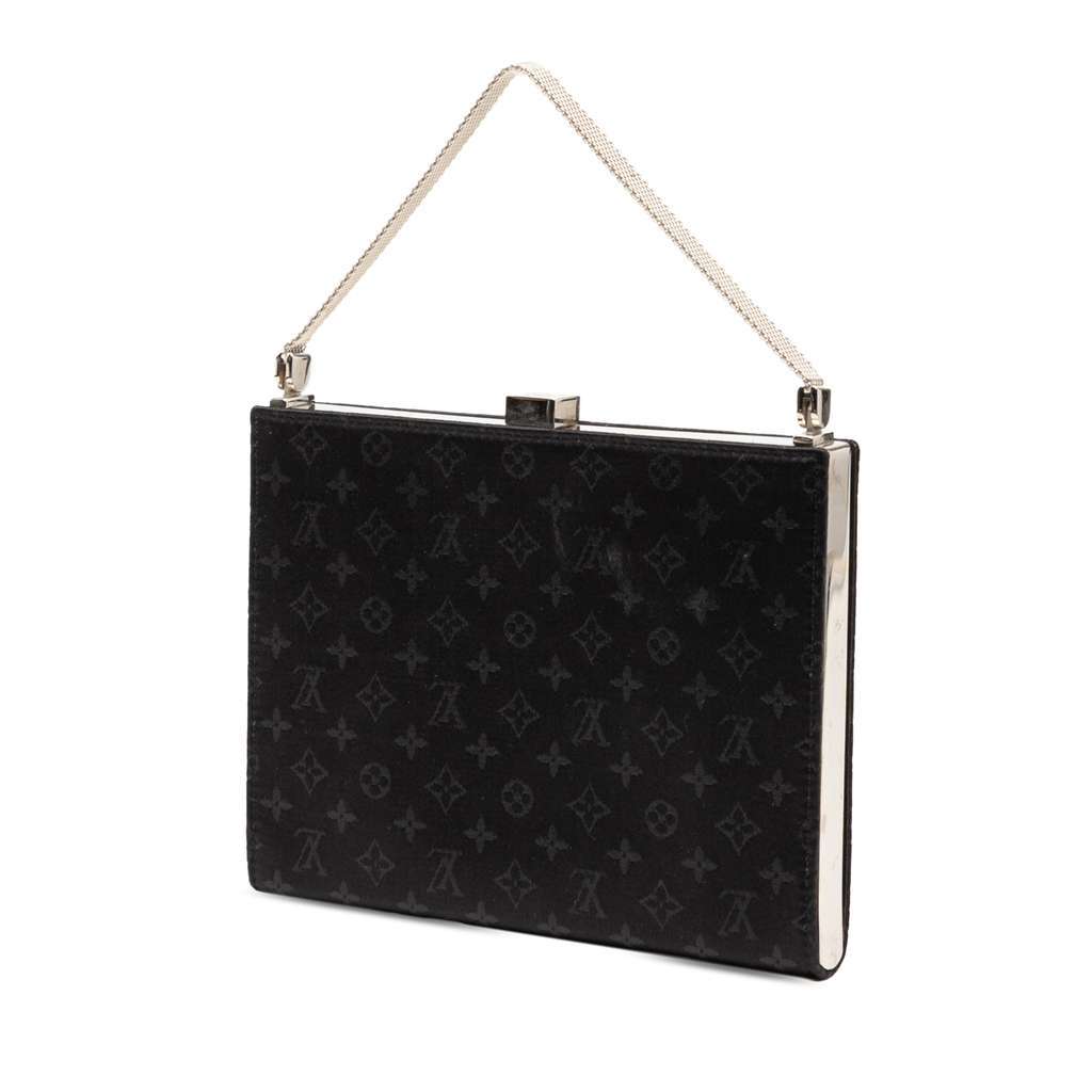 Louis Vuitton Monogram Satin Ange PM Black Satin Very good - Back View