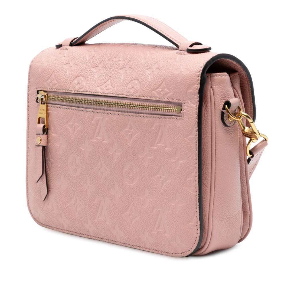 Louis Vuitton Monogram Empreinte Pochette Metis Pink Leather Good - Back View