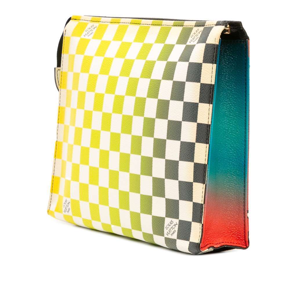 Louis Vuitton Damier Race Toiletry Pouch 26 MultiColor Canvas Good - Back View