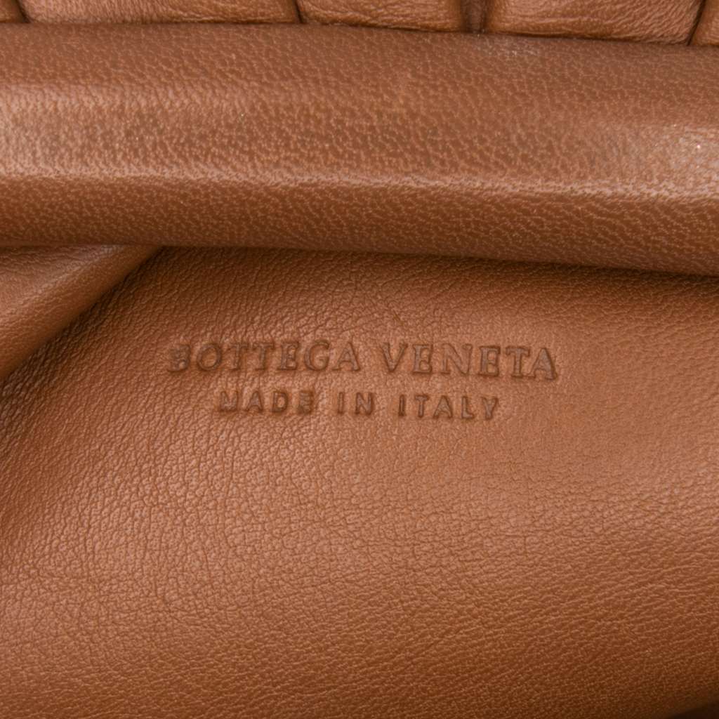 Bottega Veneta Lambskin The Mini Pouch Brown Leather Good - Box View