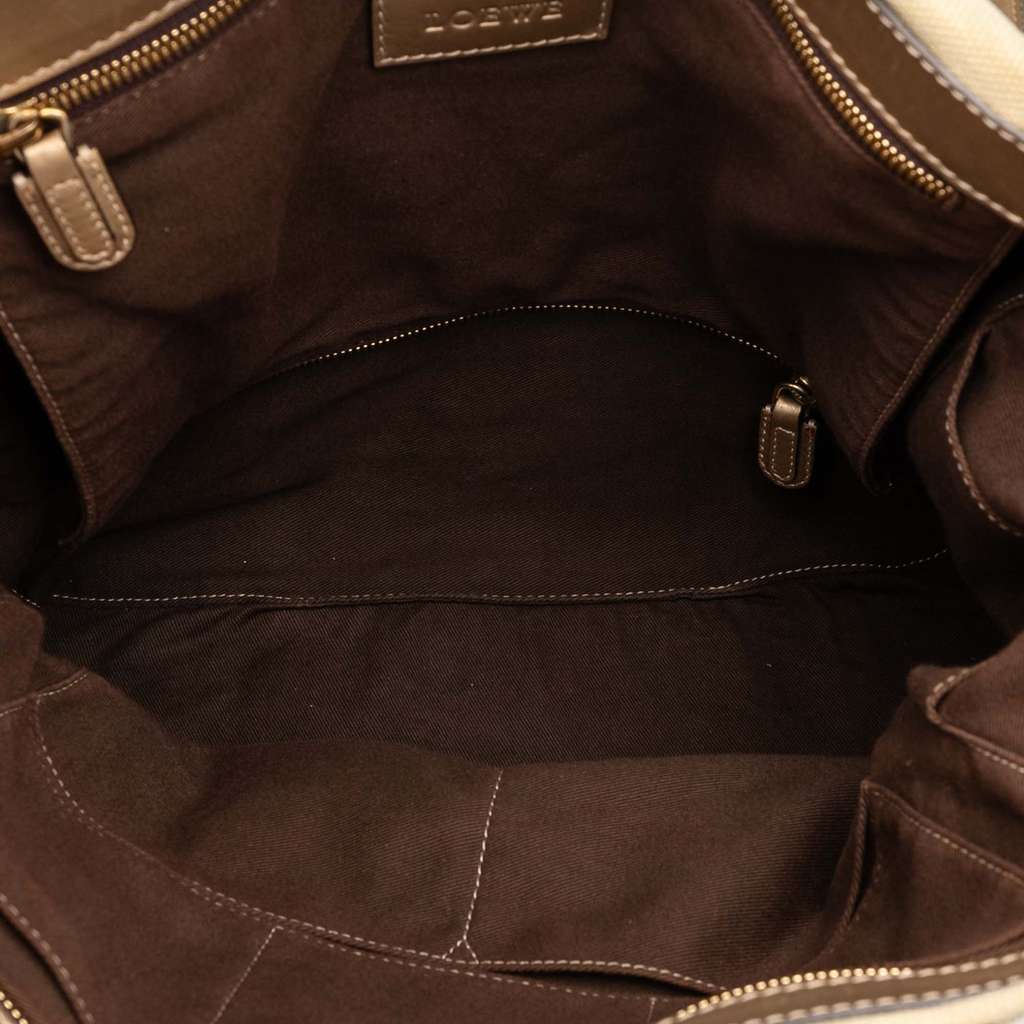 Loewe Canvas Anagram Satchel Brown Canvas Very good - Model View