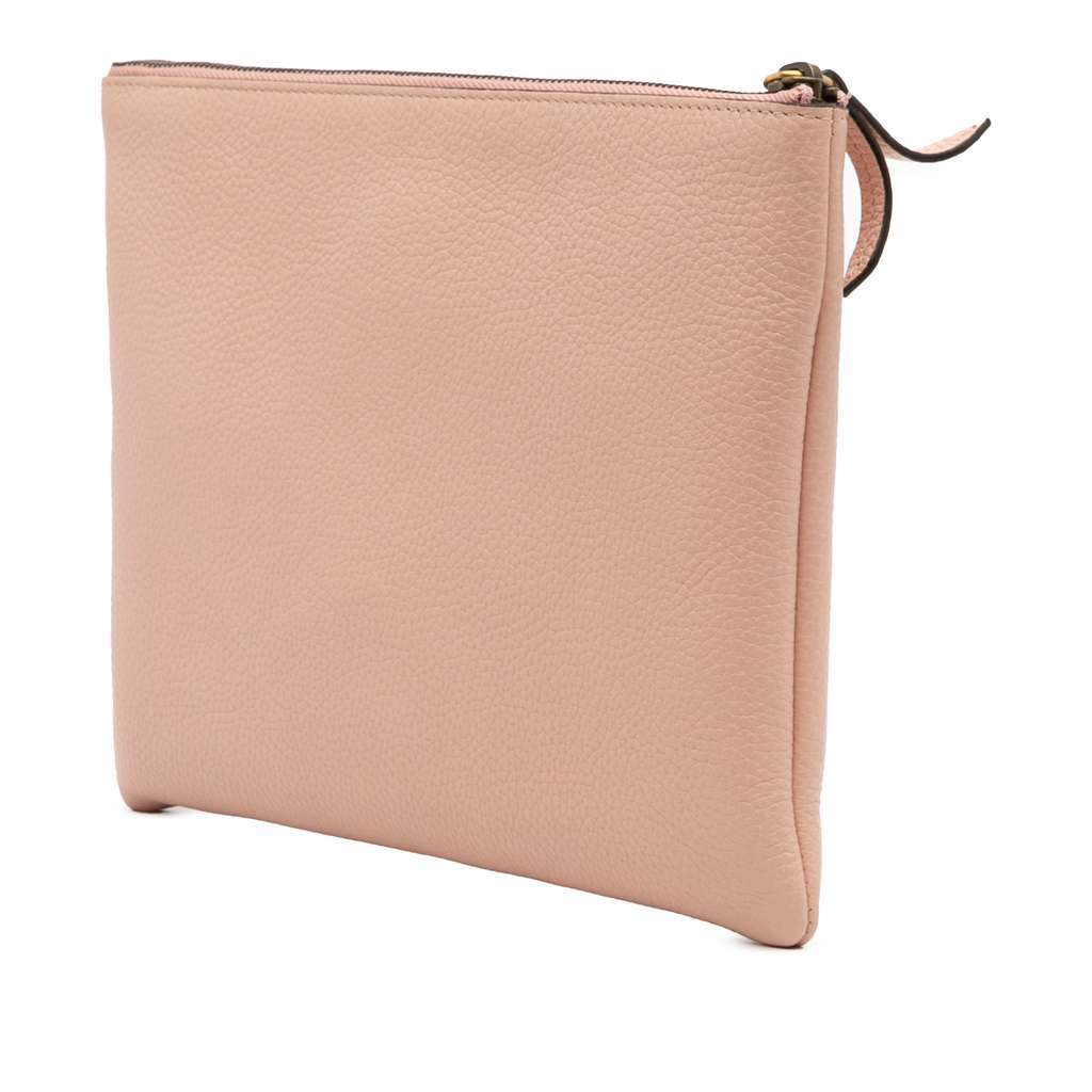Gucci Leather Blind For Love Clutch Pink Leather Good - Back View