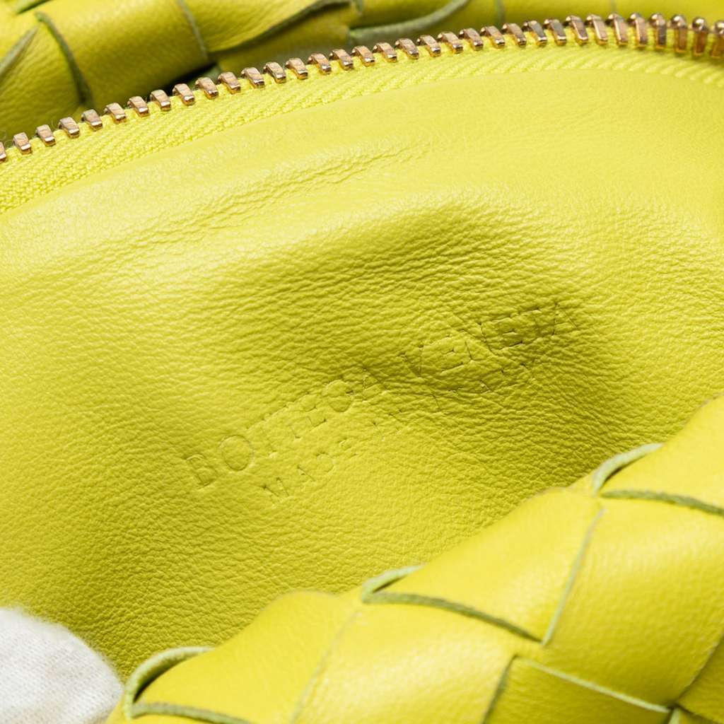Bottega Veneta Mini Nappa Intrecciato Jodie Yellow Leather Good condition - Box View