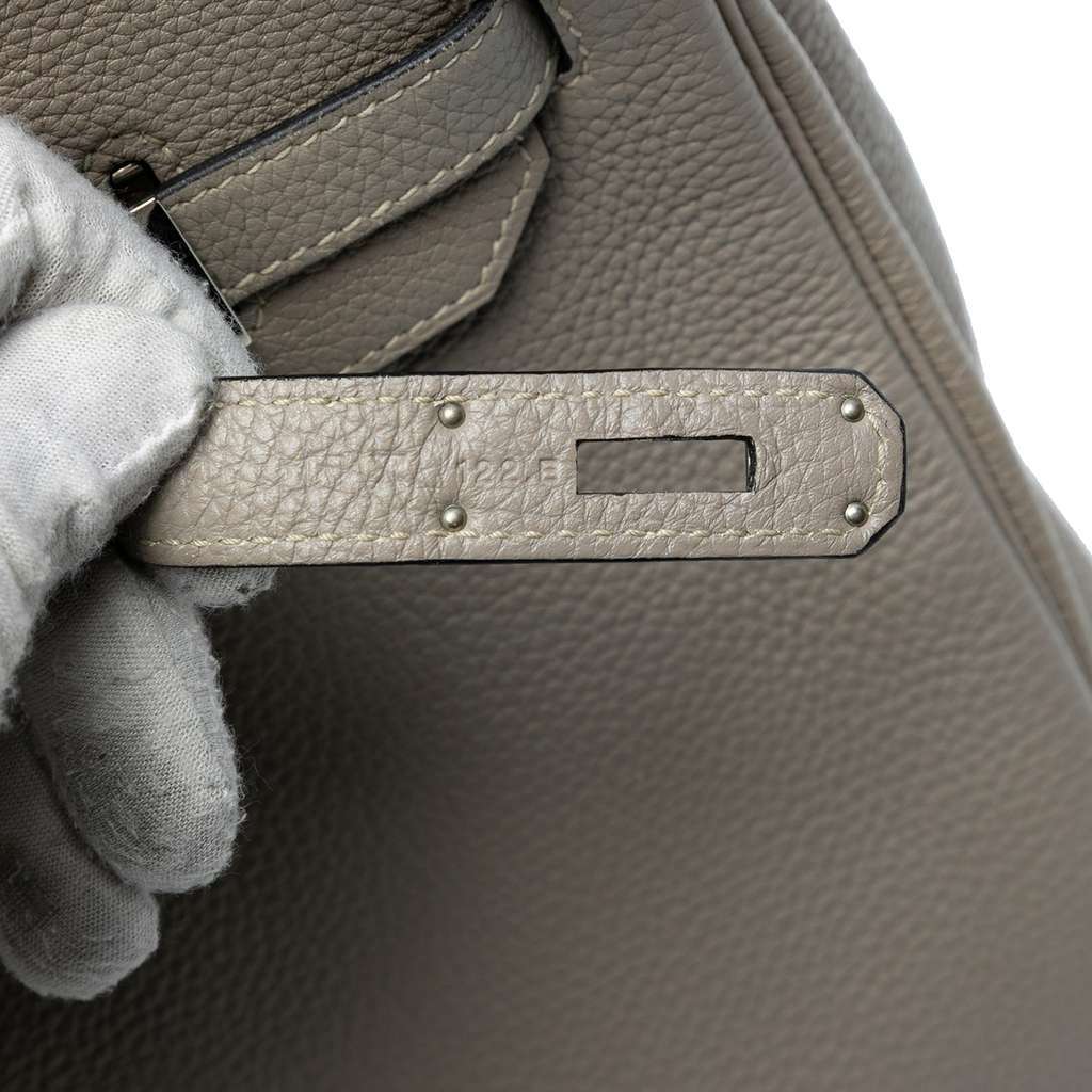 Hermès Togo Birkin Retourne 35 Grey Leather Good condition - Box View