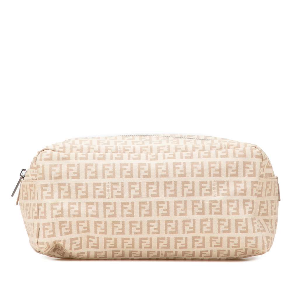 Fendi Zucchino Canvas Pouch Black Canvas Very good - Front View