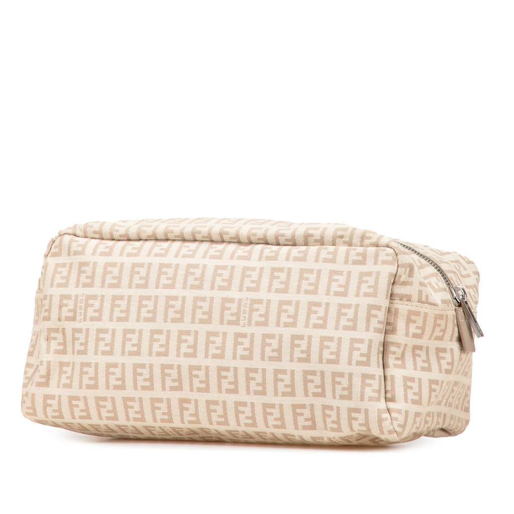 Fendi Zucchino Canvas Pouch Black Canvas Very good - Back View