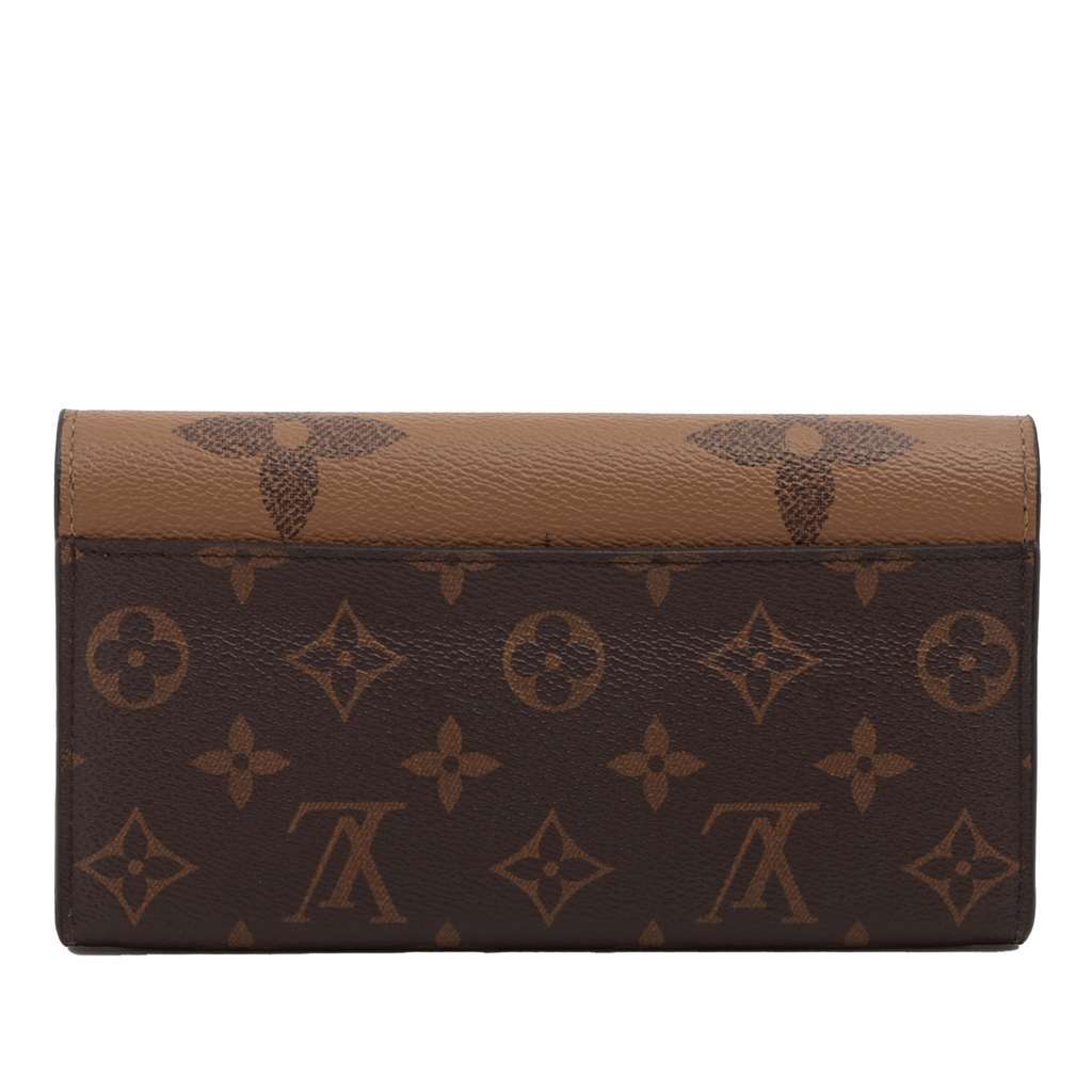 Louis Vuitton Monogram Sarah Reverse Long Wallet Brown Very good condition - Back View