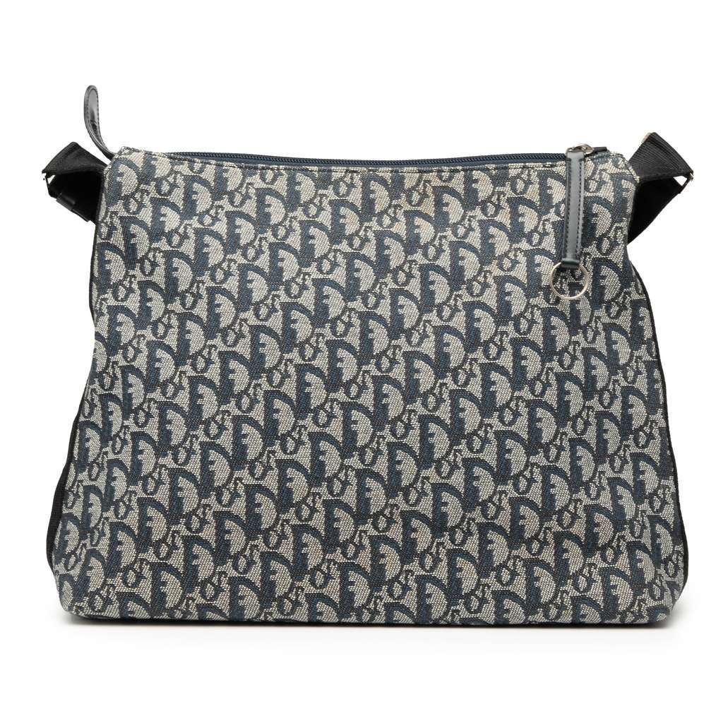 Dior Diorissimo Trotter Canvas Crossbody Blue Canvas Fair condition - Back View