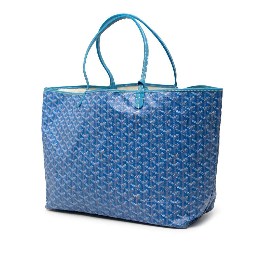 Goyard Goyardine Saint Louis GM Blue Canvas Good - Back View