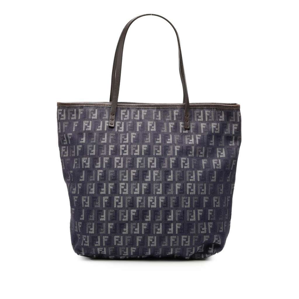 Fendi Zucchino Denim Tote Blue Denim Very good condition - Front View