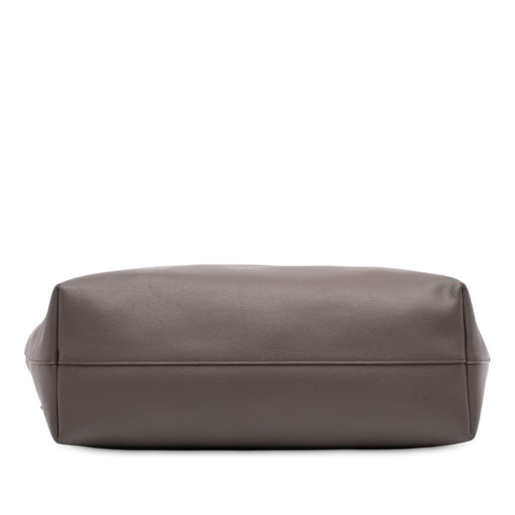 Saint Laurent Large Leather East West Shopping Tote Grey Leather Fair - Inside View