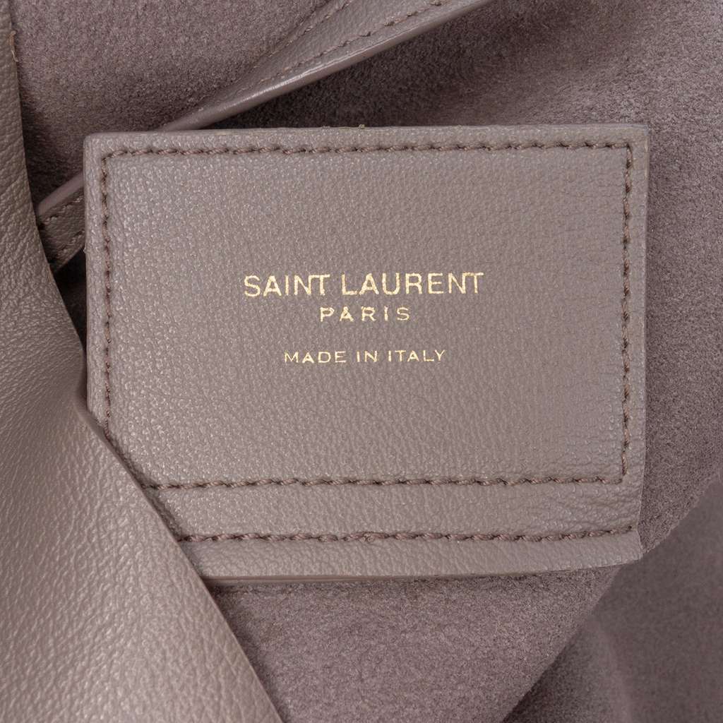 Saint Laurent Large Leather East West Shopping Tote Grey Leather Fair - Box View
