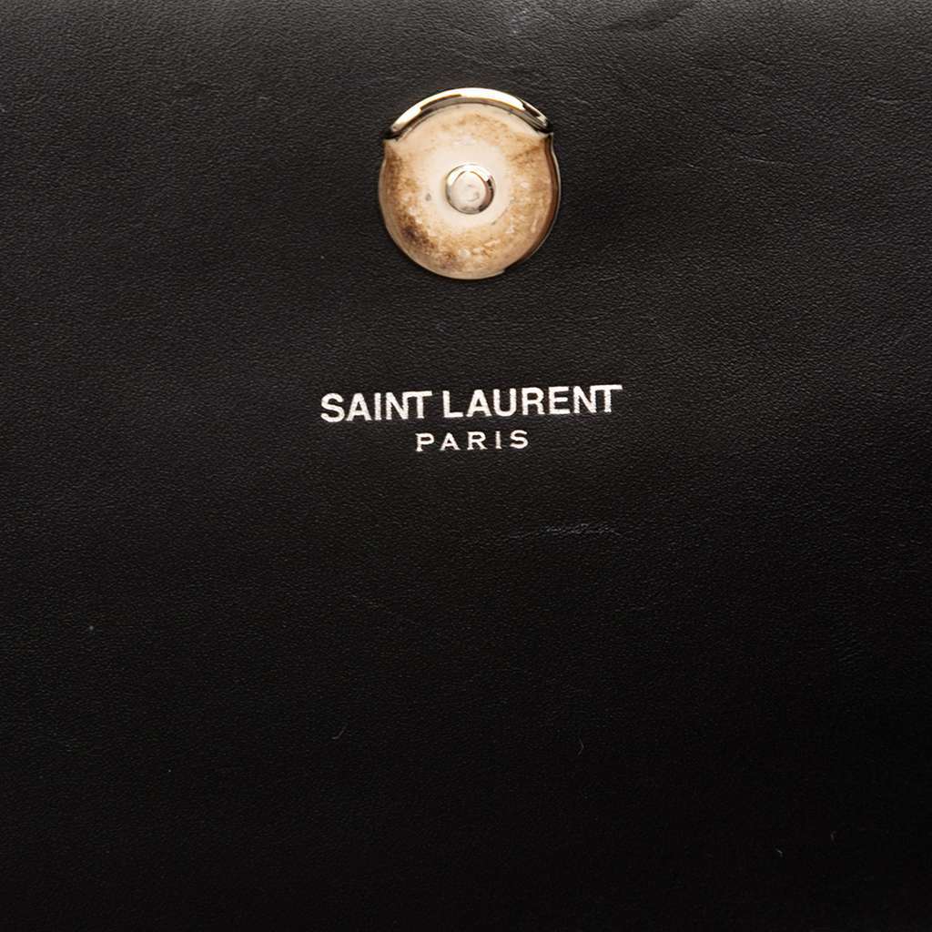 Saint Laurent Calfskin Cloud Star Applique Classic Monogram Kate Tassel Wallet on Chain Black Leather Very good - Box View