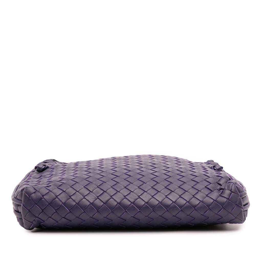 Bottega Veneta Nappa Intrecciato Nodini Crossbody Blue Leather Good - Inside View