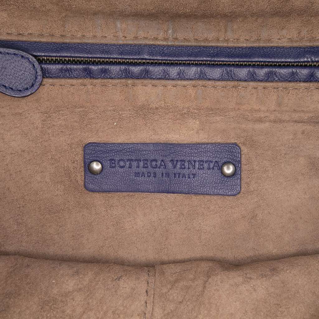 Bottega Veneta Nappa Intrecciato Nodini Crossbody Blue Leather Good - Box View