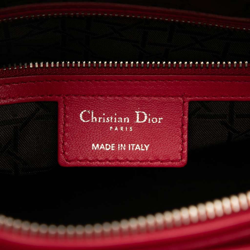 Dior Large Lambskin Cannage Lady Dior Red Leather Very good - Box View