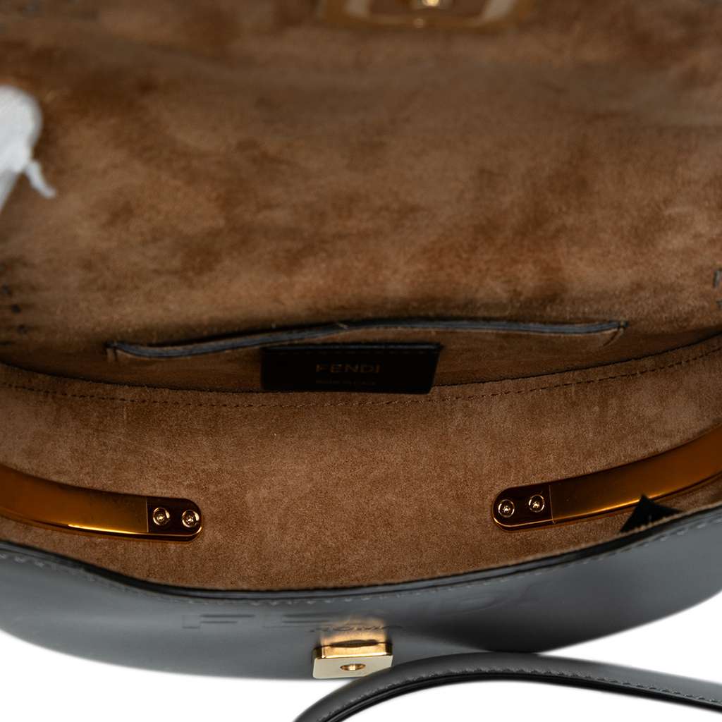 Fendi Leather Moonlight Crossbody Grey Leather Very good - Model View