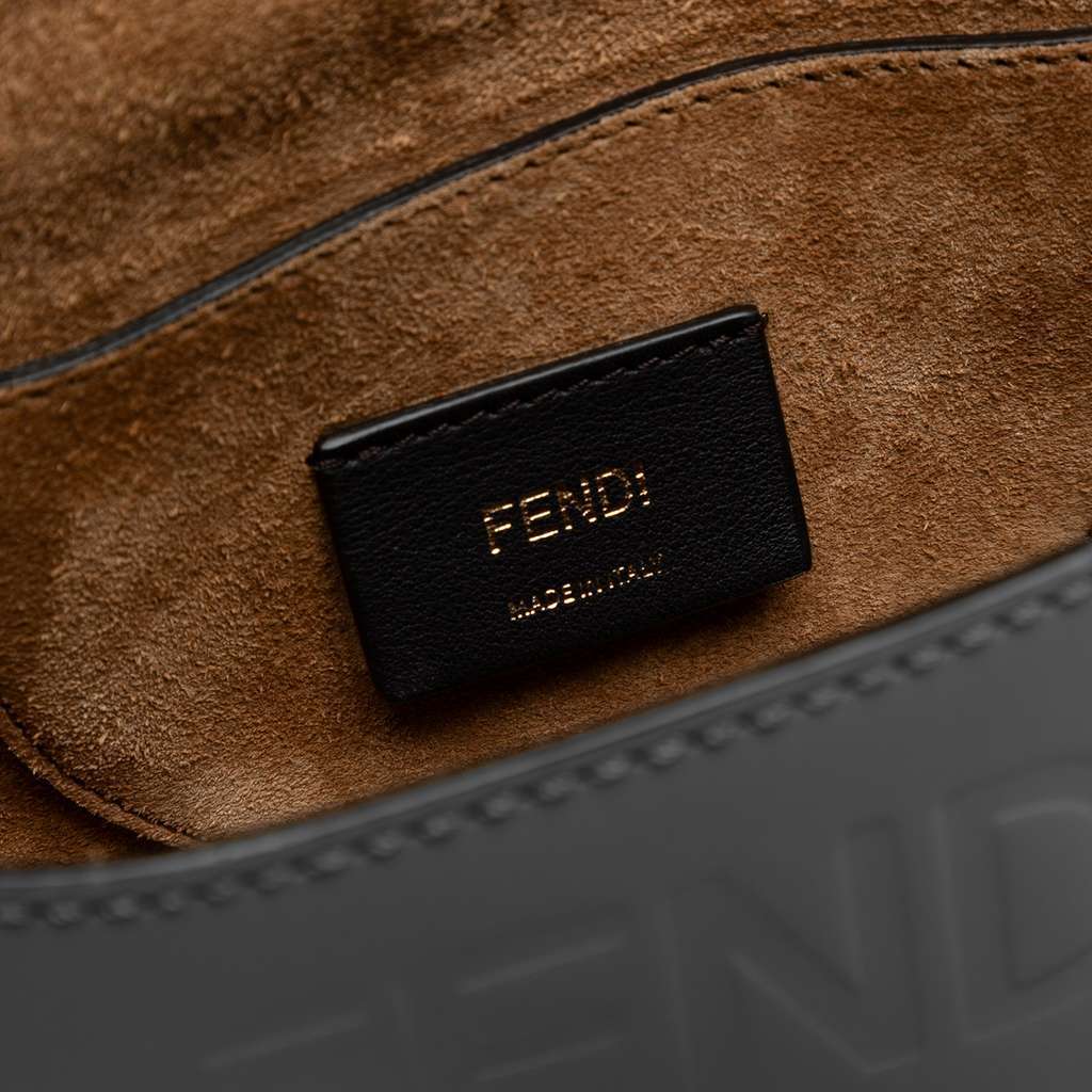 Fendi Leather Moonlight Crossbody Grey Leather Very good - Box View