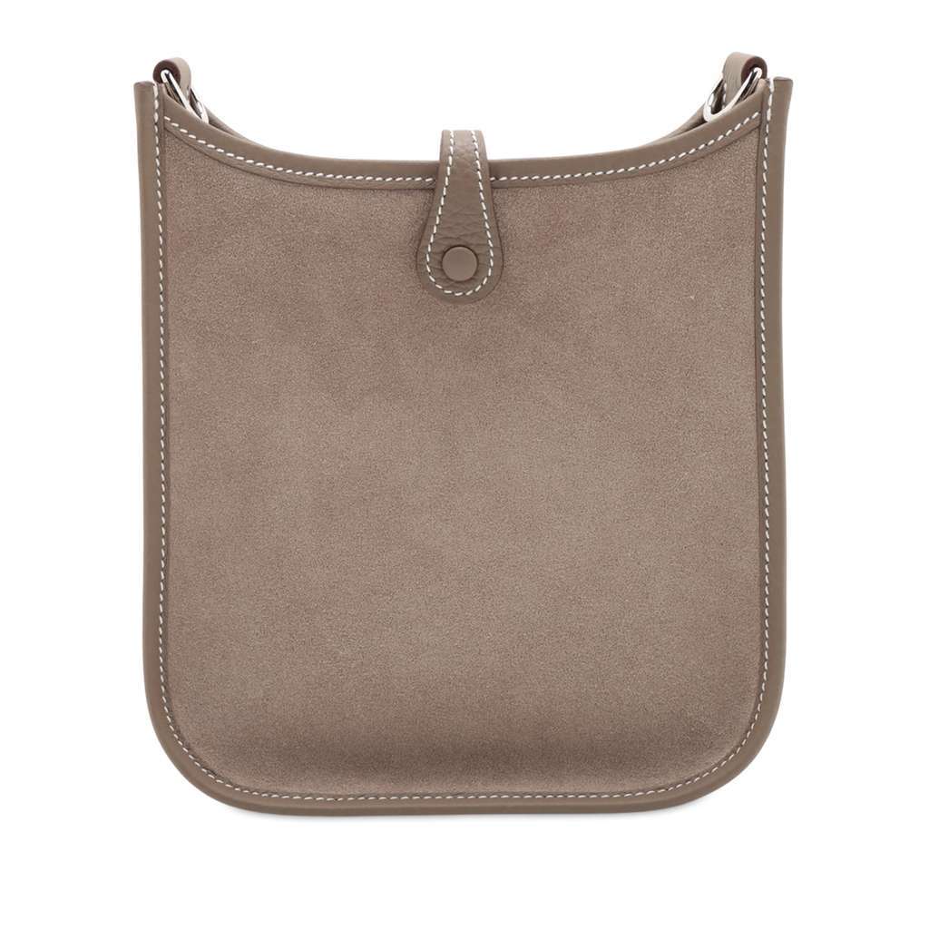 Hermès Grizzly Calfskin and Clemence Evelyne Amazone 16 Brown Leather Good condition - Back View