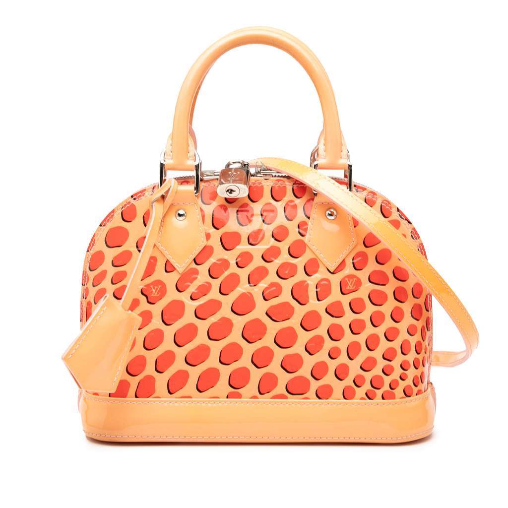 Louis Vuitton Monogram Vernis Jungle Dots Alma BB Orange Leather Very good - Front View