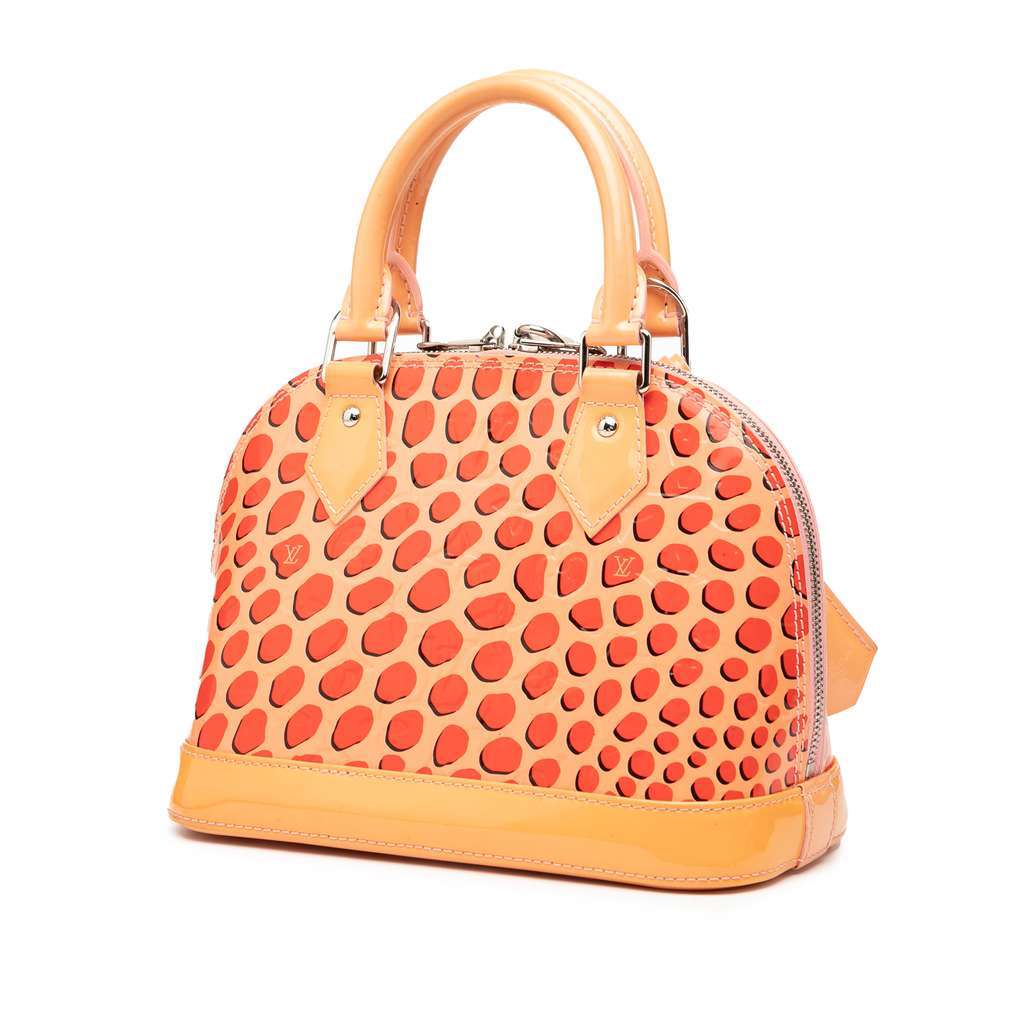 Louis Vuitton Monogram Vernis Jungle Dots Alma BB Orange Leather Very good - Back View