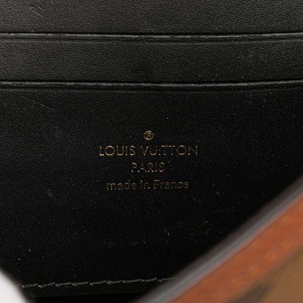 Louis Vuitton Monogram Reverse Dauphine Wallet on Chain Brown Very good - Box View
