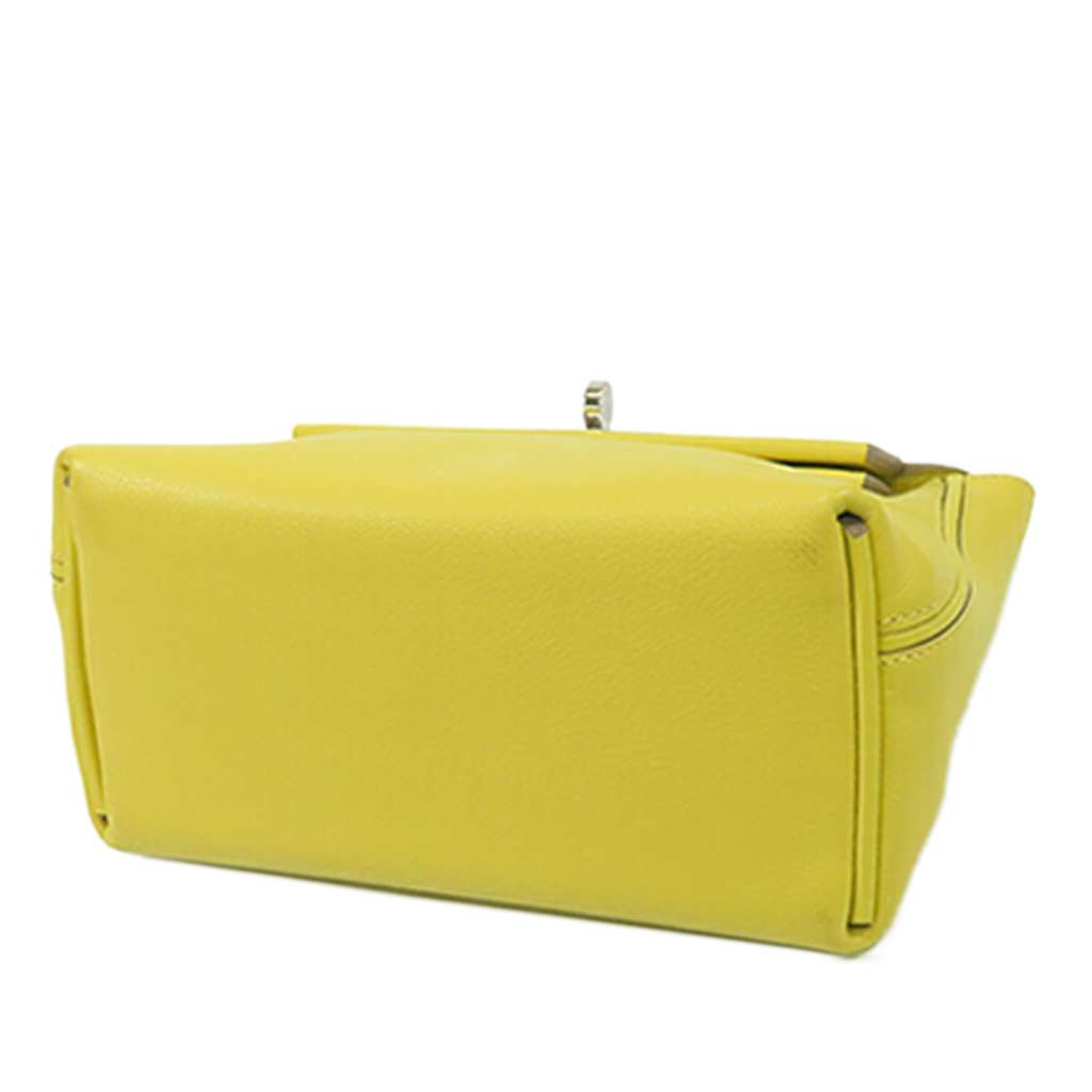 Hermès Evercolor and Swift 24/24 21 Yellow Leather Good condition - Inside View