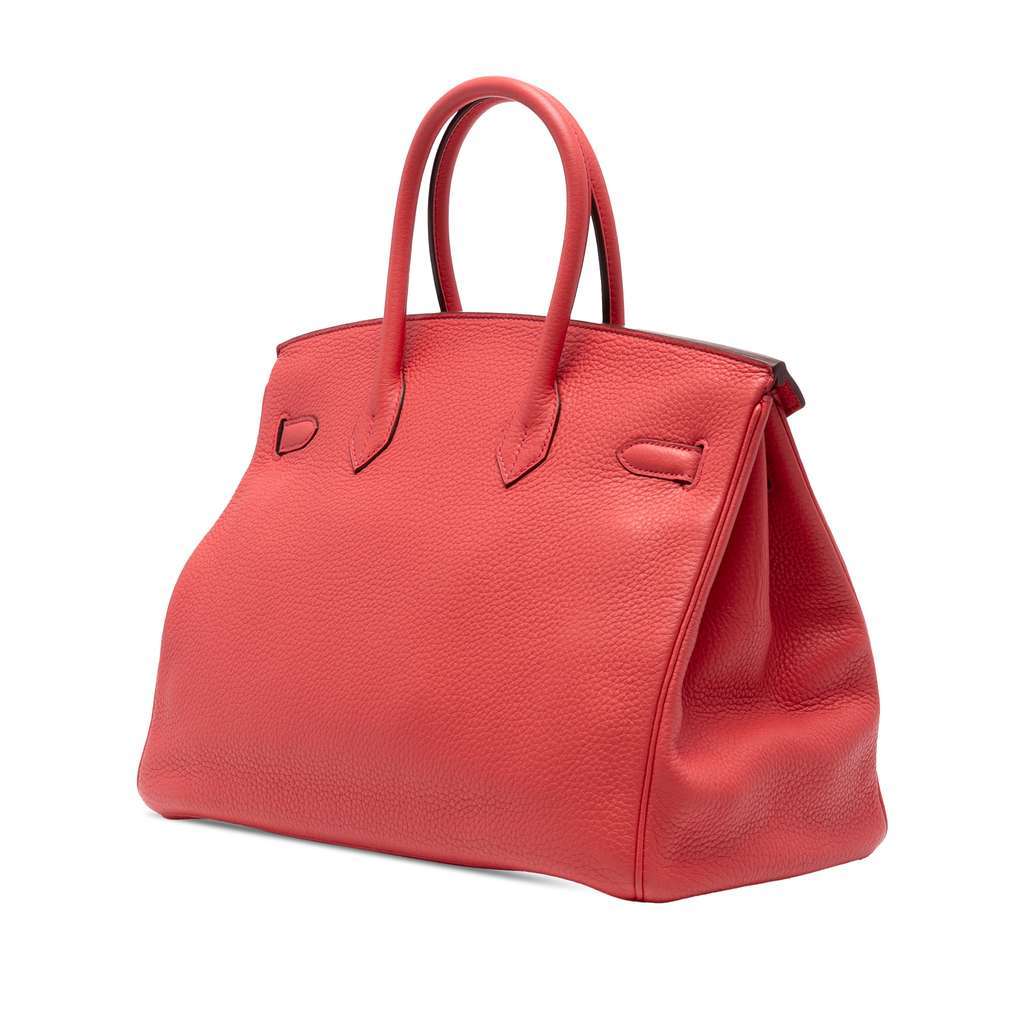 Hermès Togo Birkin Retourne 35 Red Leather Good condition - Back View