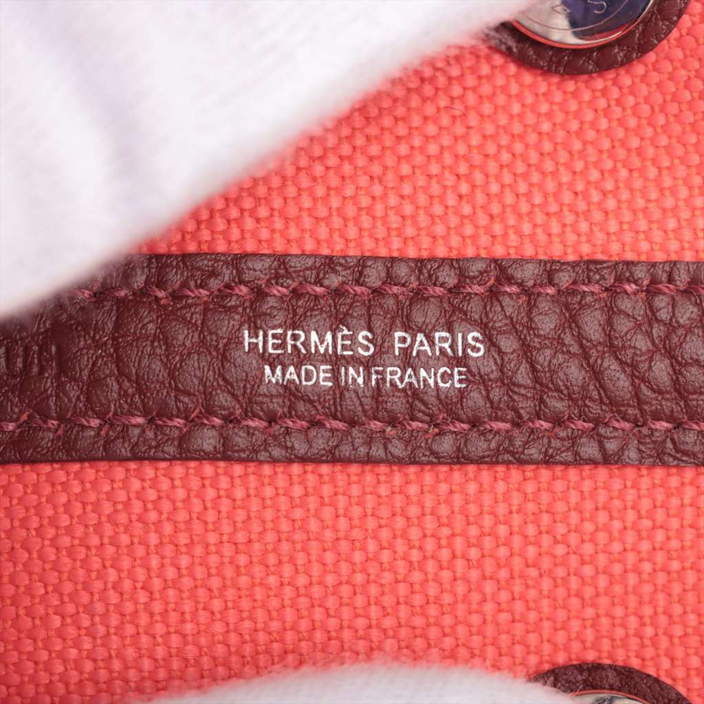 Hermès Toile and Negonda Garden Party 30 Red Canvas Good condition - Model View