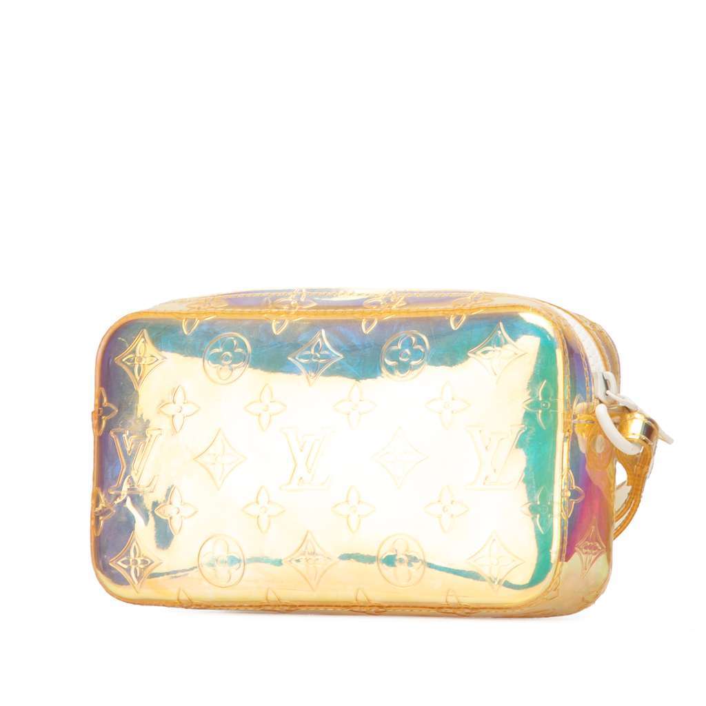 Louis Vuitton Monogram Prism Pochette Volga White Good condition - Back View