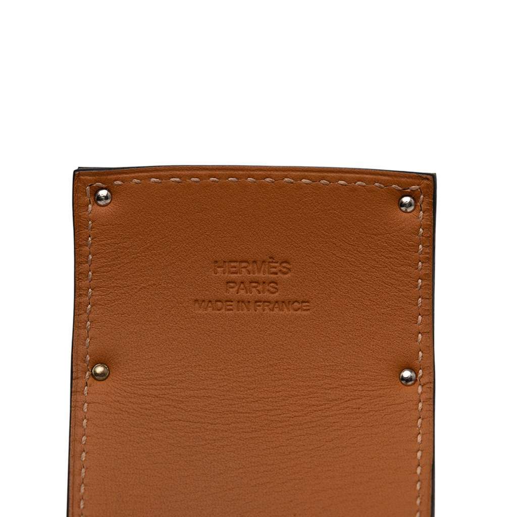 Hermès Swift and Palladium Plated Kelly Extreme Dog Bracelet Blue Leather Good condition - Box View