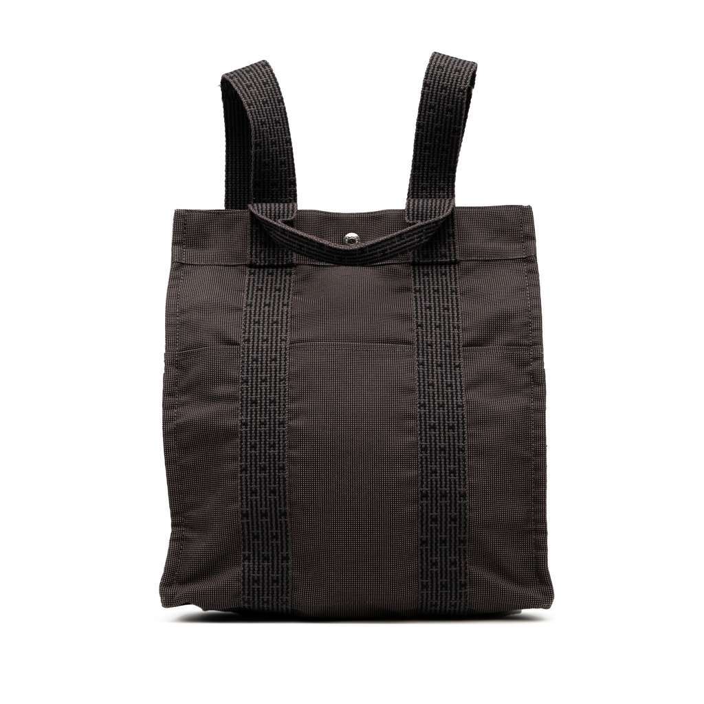 Hermès Canvas Herline Backpack MM Grey Canvas Good condition - Front View