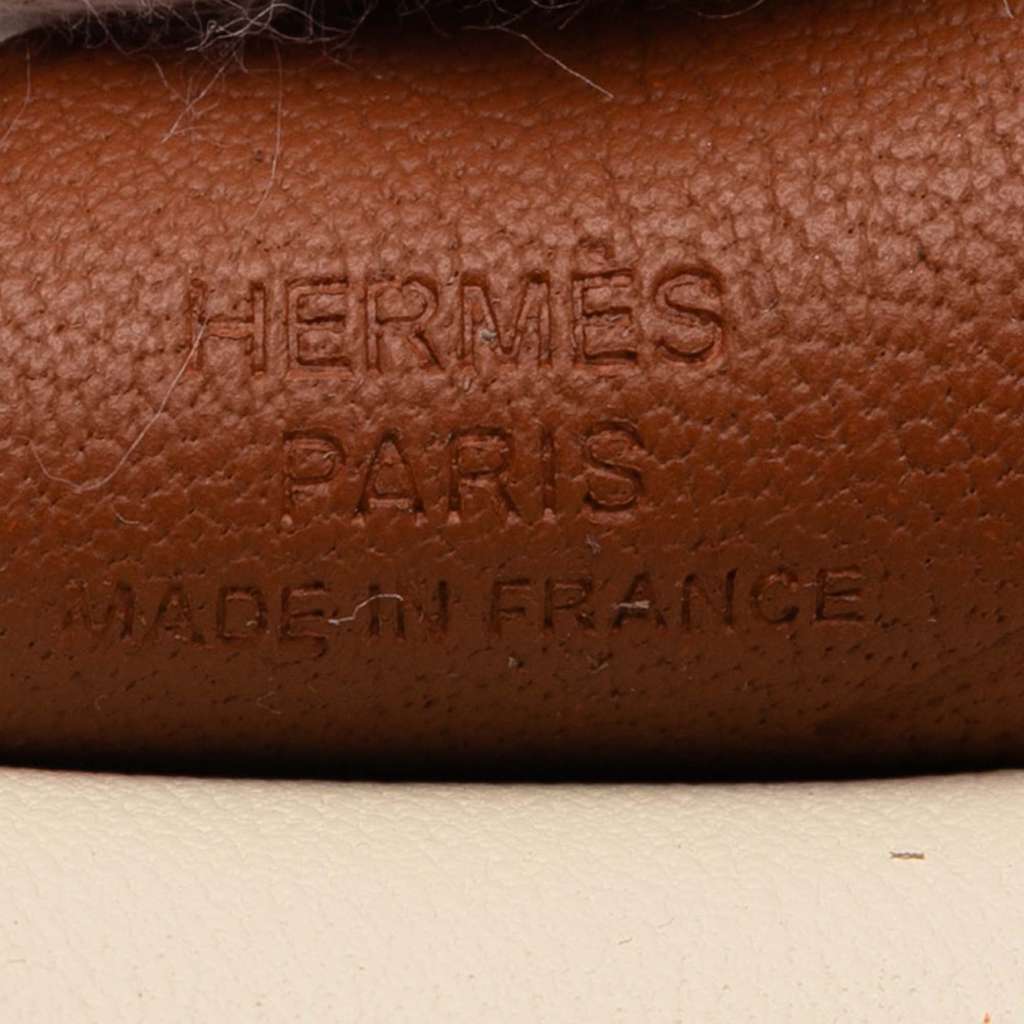 Hermès Milo Lambskin and Swift GriGri Rodeo Pegasus Bag Charm White Leather Very good condition - Inside View