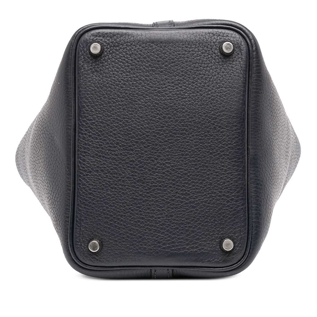 Hermès Clemence and Swift Picotin Lock 18 Eclat Blue Leather Good condition - Inside View