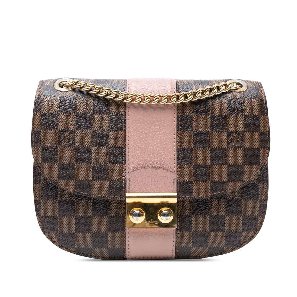 Louis Vuitton Damier Ebene Cuir Taurillon Wight Brown Very good - Front View