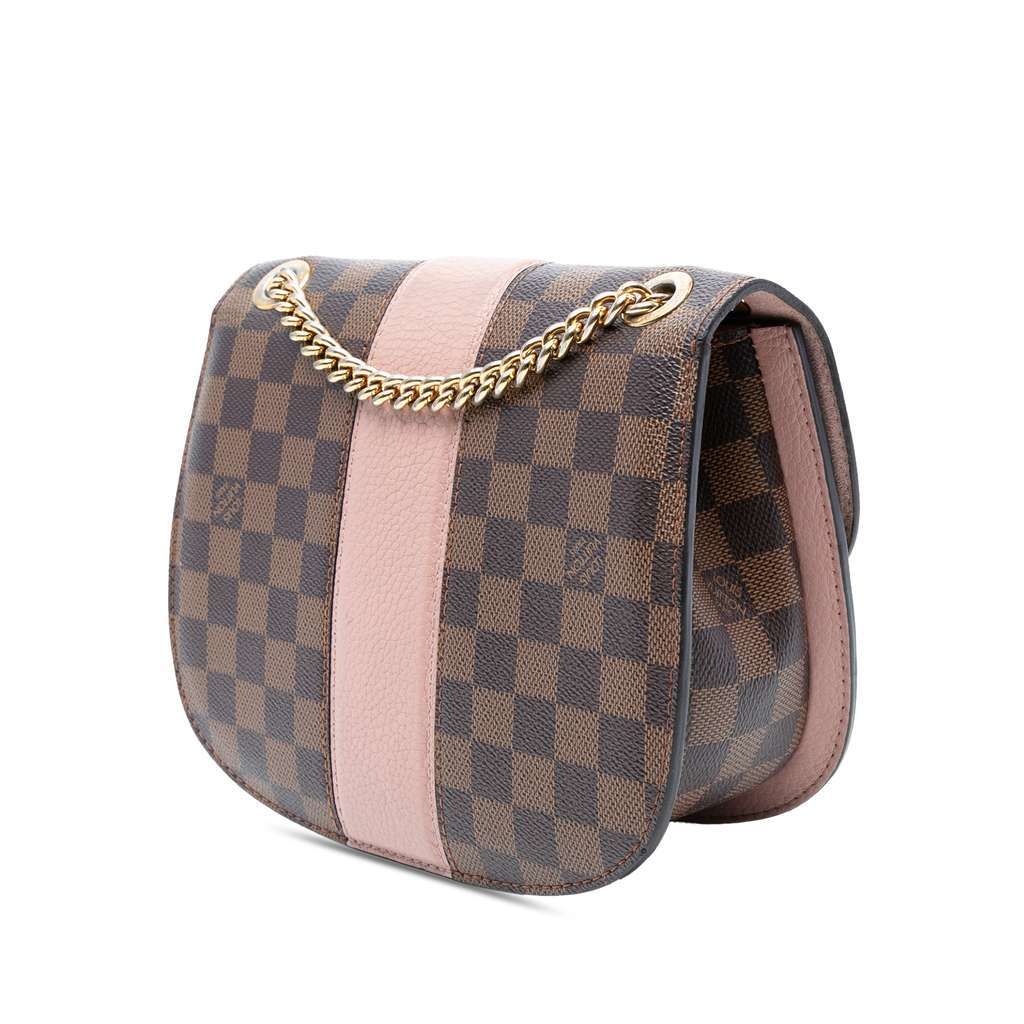 Louis Vuitton Damier Ebene Cuir Taurillon Wight Brown Very good - Back View