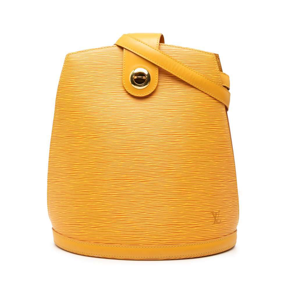 Louis Vuitton Epi Cluny Yellow Leather Good - Front View