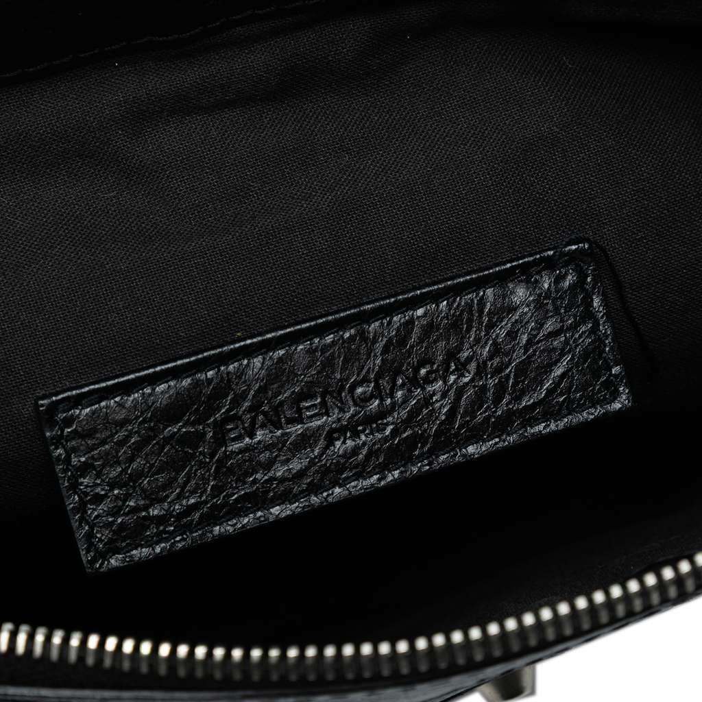 Balenciaga Lambskin Motocross Classic Clip M Clutch Black Leather Good - Box View