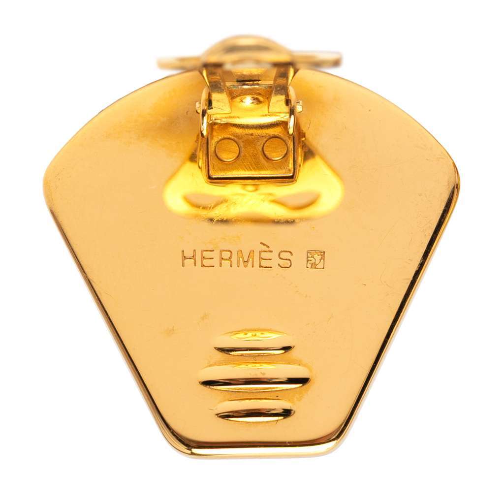 Hermès Enamel Cloisonne Clip On Earrings Black Good condition - Inside View