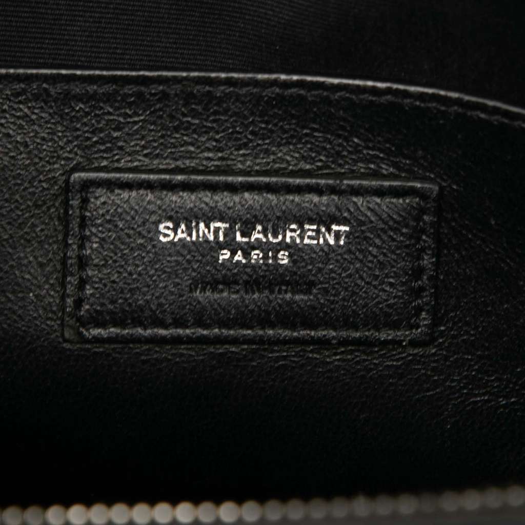 Saint Laurent Small Canvas Uptown Satchel White Canvas Good - Box View
